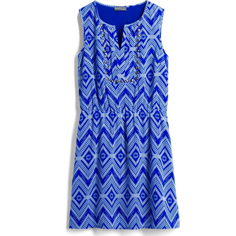 Market & Spruce blue and white chevron dress